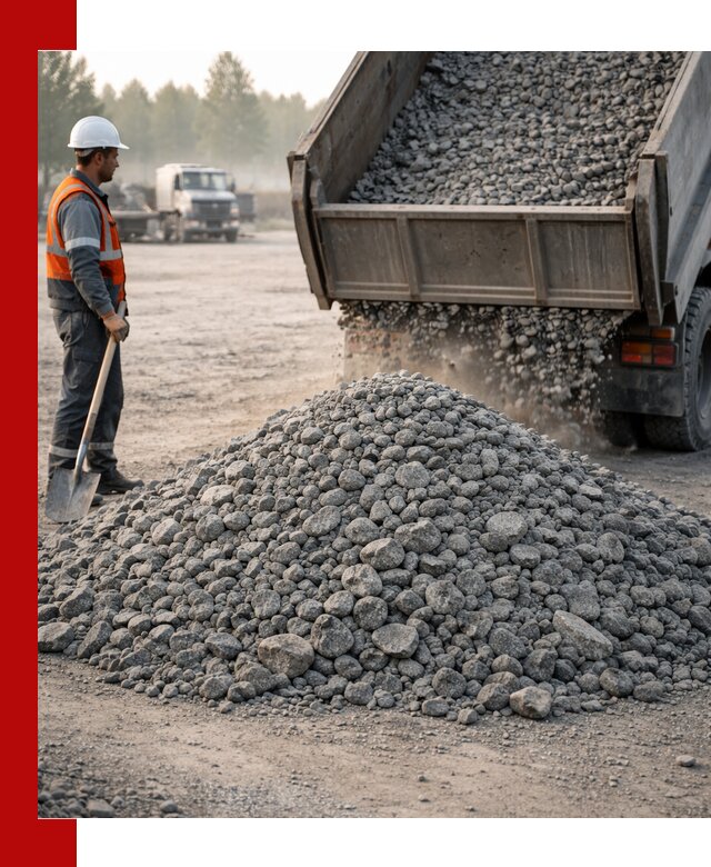 Гранитный щебень фракции 100–201 для строительства в Анжеро-Судженске