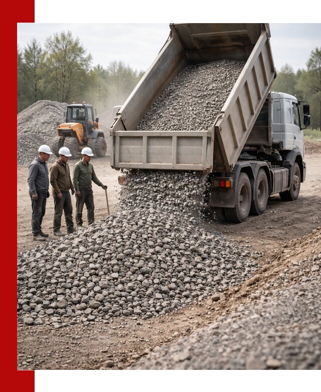 Доставка гравийного щебня фракции 70-120 в Анжеро-Судженске