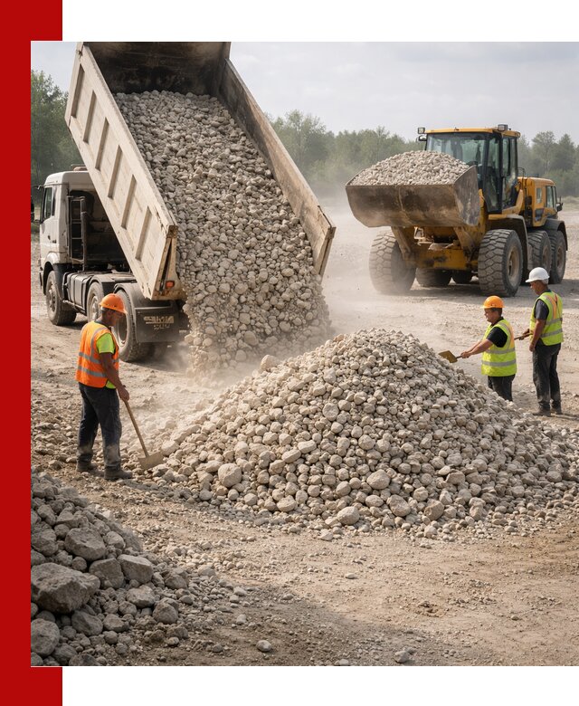 Доставка известнякового щебня фр. 40-70 в Анжере-Судженске