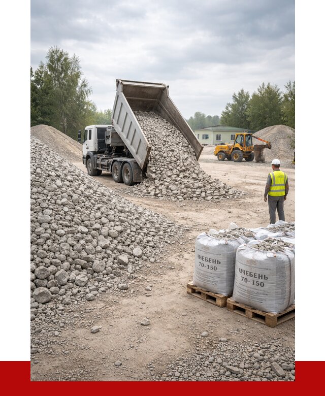 Известняковый щебень фракция 70-150 в Анжере-Судженске от 1282 р. | ПРОНЕРУДНжр