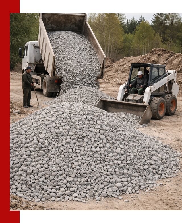 Доставка доломитового щебня в Анжеро-Судженске напрямую от карьера