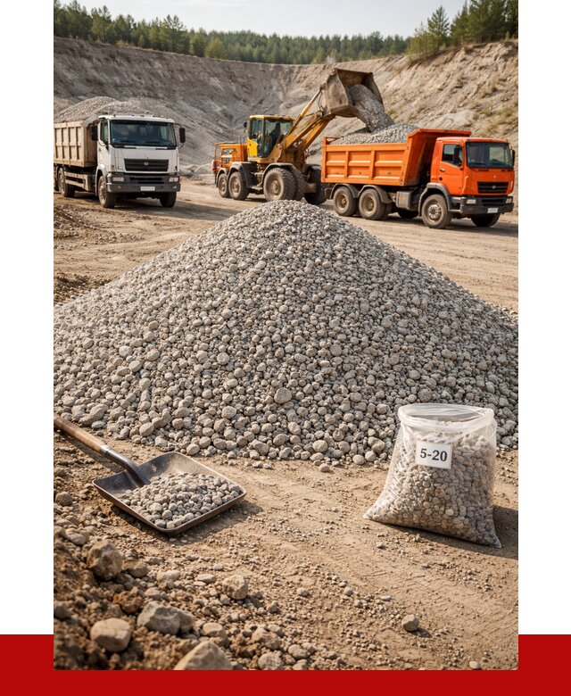 Доломитовый щебень фр. 5-20 в Анжеро-Судженске от 4308 р. | ПРОНЕРУДНжр