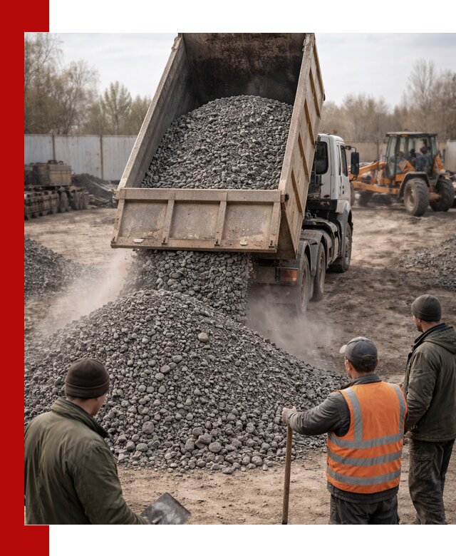 Доставка шлакового щебня в удобные сроки по выгодной цене в Анжеро-Судженске