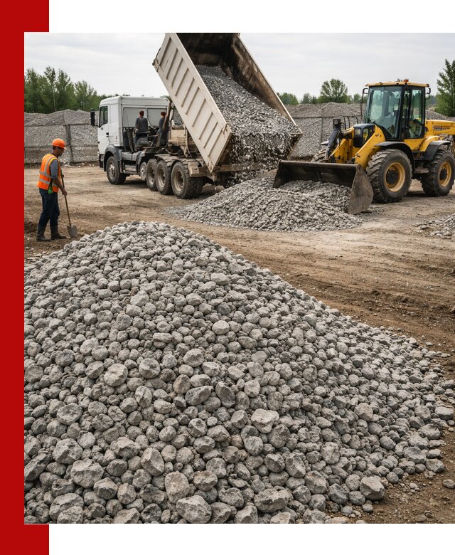 Доставка бетонного щебня фракции 40-70 в Анжере-Судженске