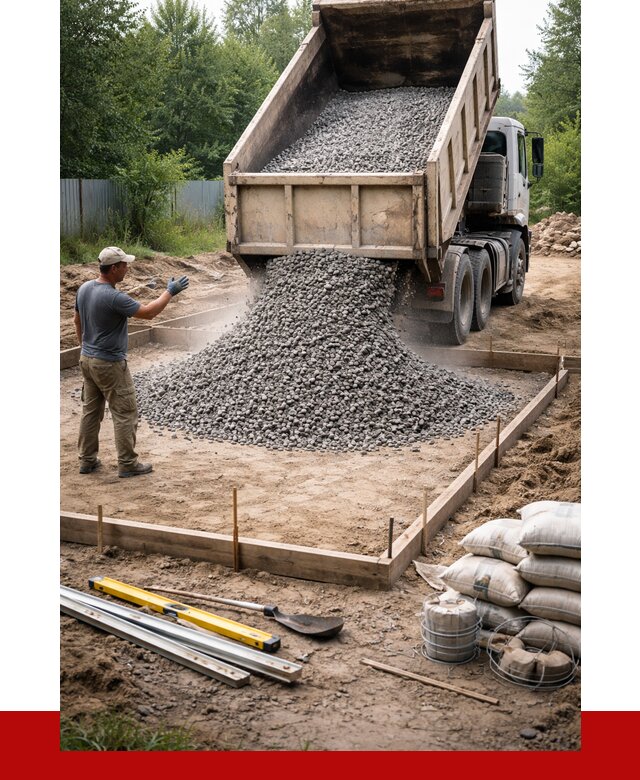 Купить щебень для фундамента в Анжеро-Судженске от 4616 р. | ПРОНЕРУДНжр