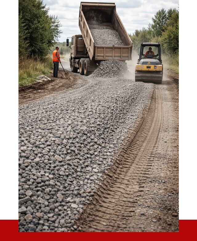 Щебень для отсыпки дороги в Анжеро-Судженске от 2769 р. ПРОНЕРУДНжр