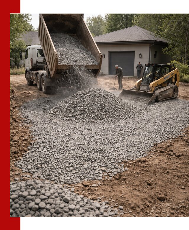 Щебень для парковки в Анжеро-Судженске: доставка и укладка качественного материала