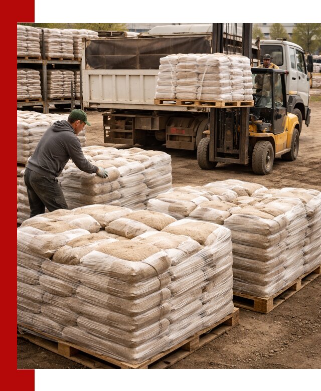 Карьерный песок в мешках с доставкой в Анжеро-Судженске