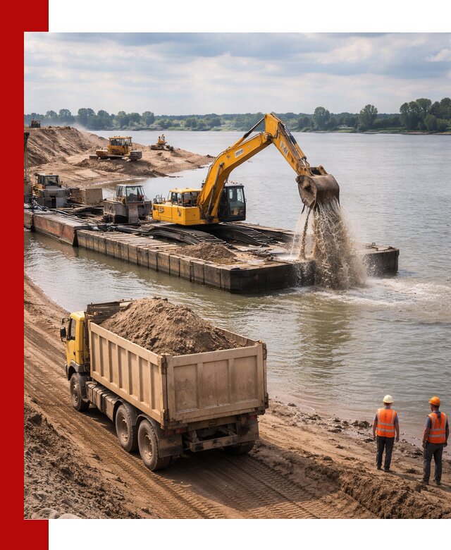 Намывной песок с доставкой в Анжеро-Судженске оптом и в розницу