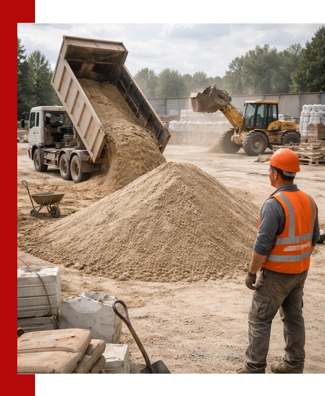 Доставка строительного песка с самосвалом в Анжеро-Судженске