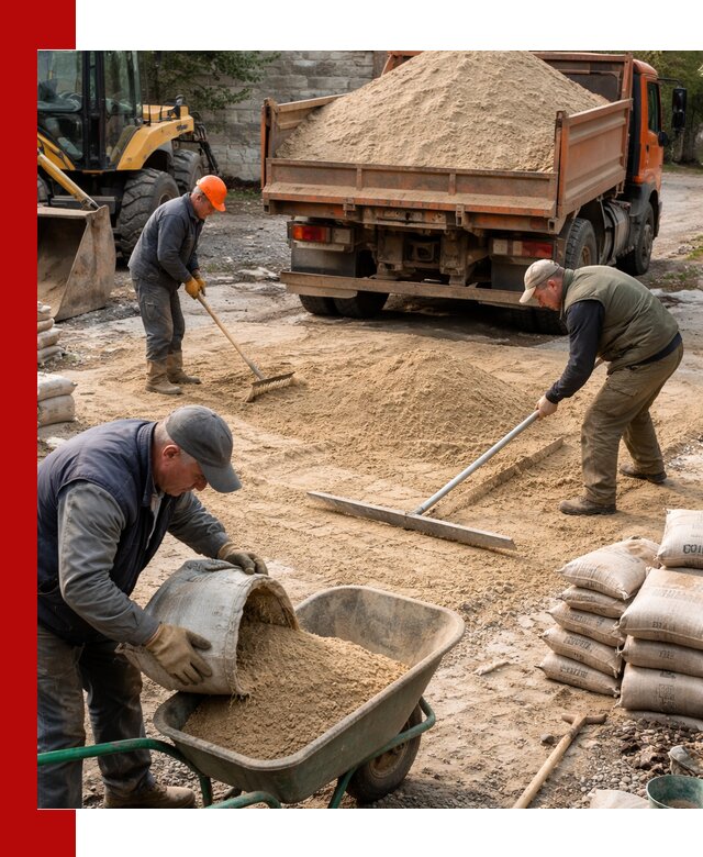 Поставка песка для стяжки в Анжеро-Судженске с быстрой доставкой