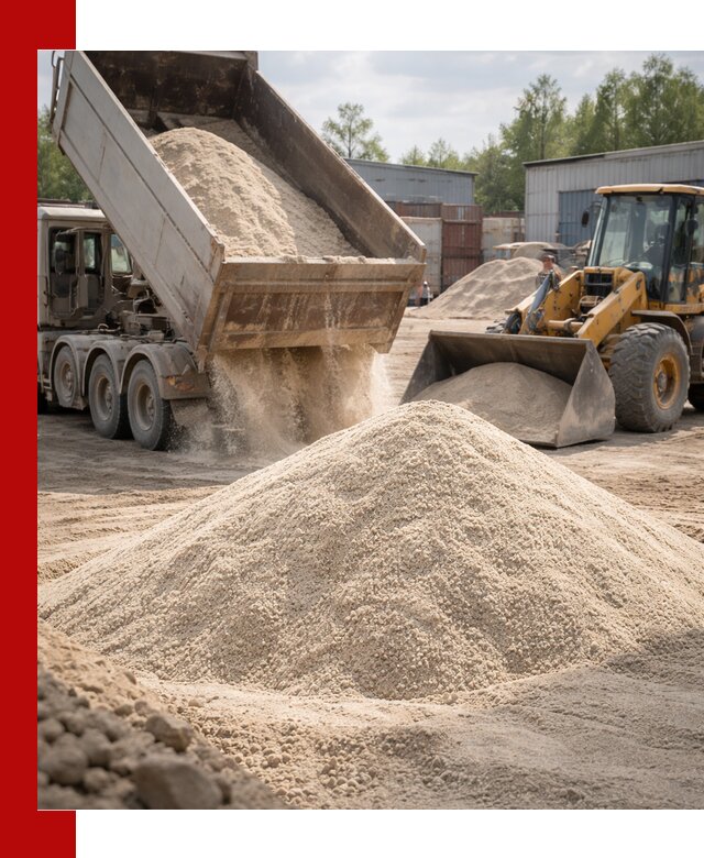 Кварцевый песок с доставкой в Анжеро-Судженске для строительных работ