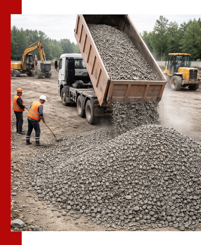 Доставка гравия фракции 40-70 в Анжеро-Судженске оптом и в розницу