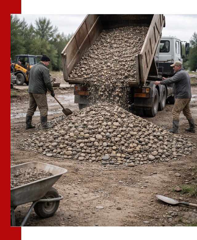 Доставка гальки речной оптом и в розницу в Анжеро-Судженске