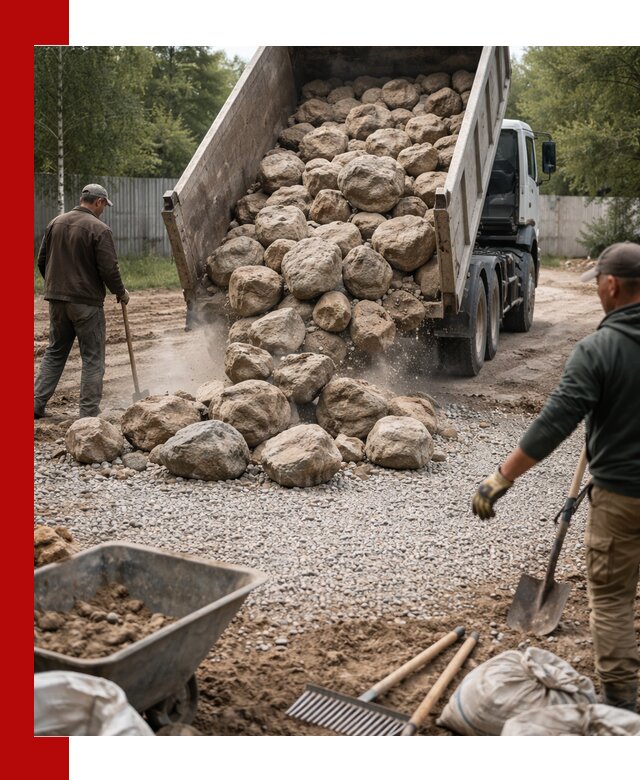 Доставка и укладка булыжника в Анжеро-Судженске