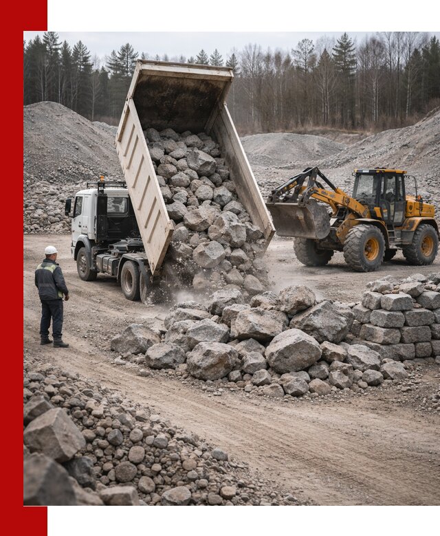 Доставка и продажа бутового гранитного камня в Анжеро-Судженске