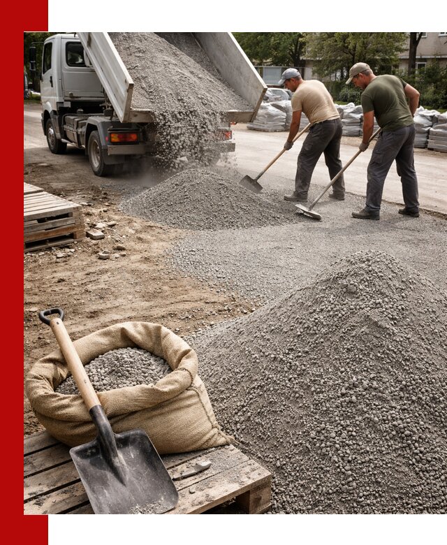 Отсев для тротуарной плитки в Анжеро-Судженске — доставка и укладка