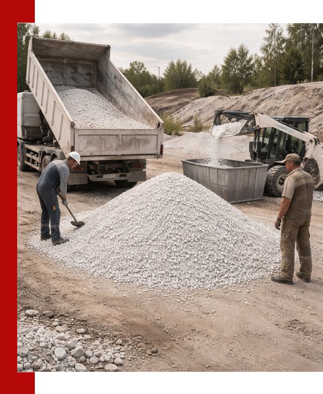 Доставка и продажа белой мраморной крошки в Анжеро-Судженске