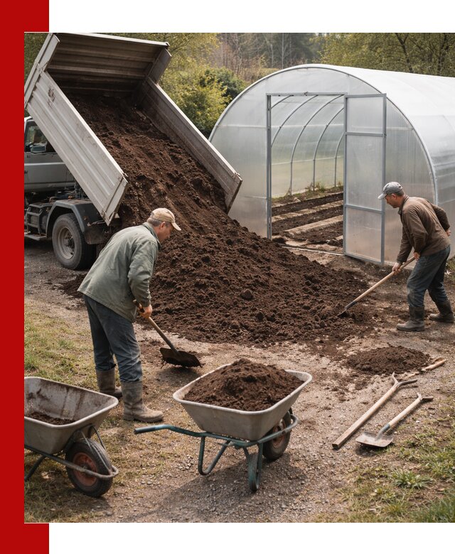 Грунт для теплицы с доставкой в Анжеро-Судженске — плодородный субстрат под растения