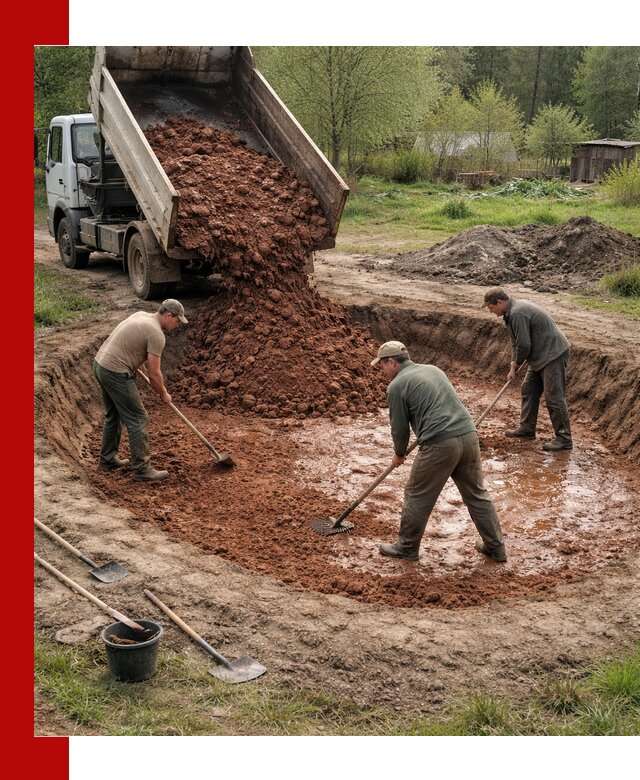 Купить качественную глину для пруда в Анжеро-Судженске