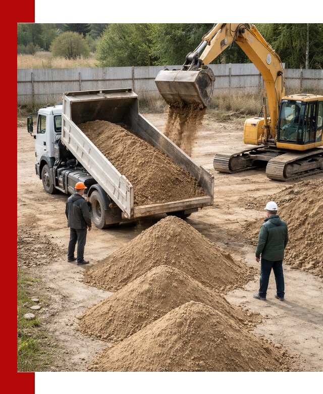 Доставка супеси вагонными и автопартиями в Анжеро-Судженске
