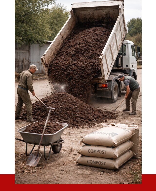 Купить компост в Анжеро-Судженске от 4308 р. за куб с доставкой | ПРОНЕРУДНжр