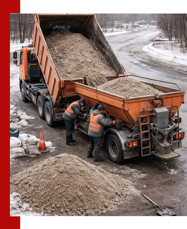 Поставка и вывоз пескосоля в Анжеро-Судженске оптом и в розницу