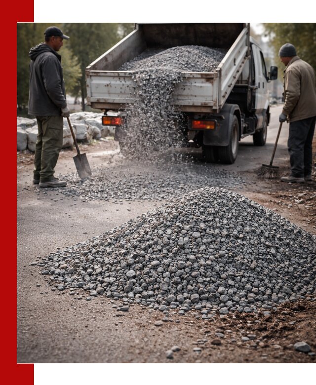 Гранитная крошка для посыпки дорог и тротуаров в Анжеро-Судженске