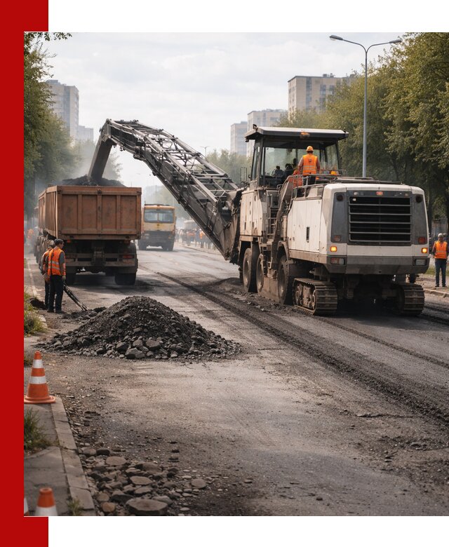 Фрезерованный асфальт в Анжеро-Судженске — удаление и вывоз старого покрытия