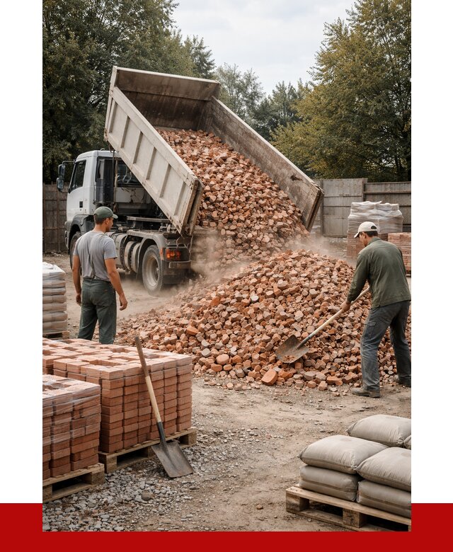 Бой кирпича в Анжеро-Судженске с доставкой от 4308 руб/куб | ПРОНЕРУДНжр