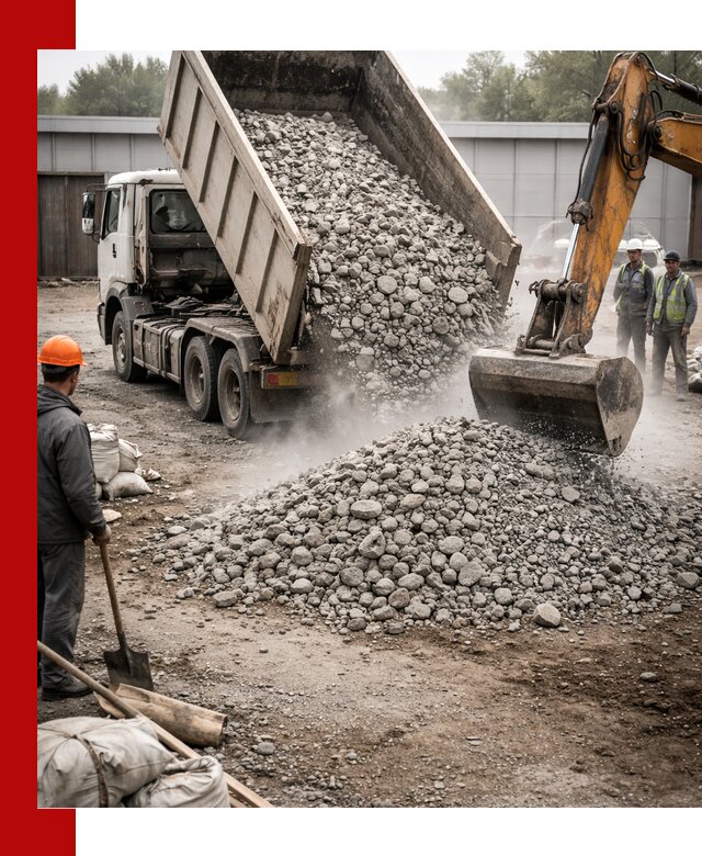 Доставка дробленого бетона в Анжеро-Судженске оптом и в розницу