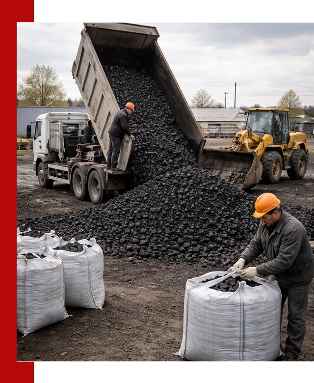 Доставка каменного угля в Анжеро-Судженске оптом и в розницу