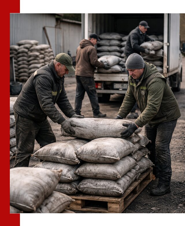 Доставка угля в мешках по выгодным ценам в Анжеро-Судженске