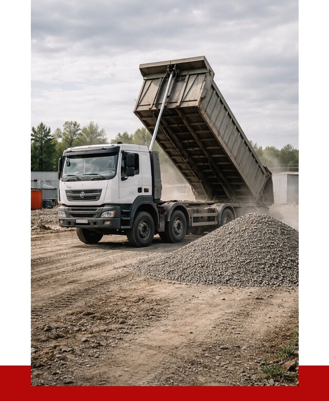 Доставка самосвалом 40 кубов в Анжеро-Судженске от 9231 р. | ПРОНЕРУДНжр