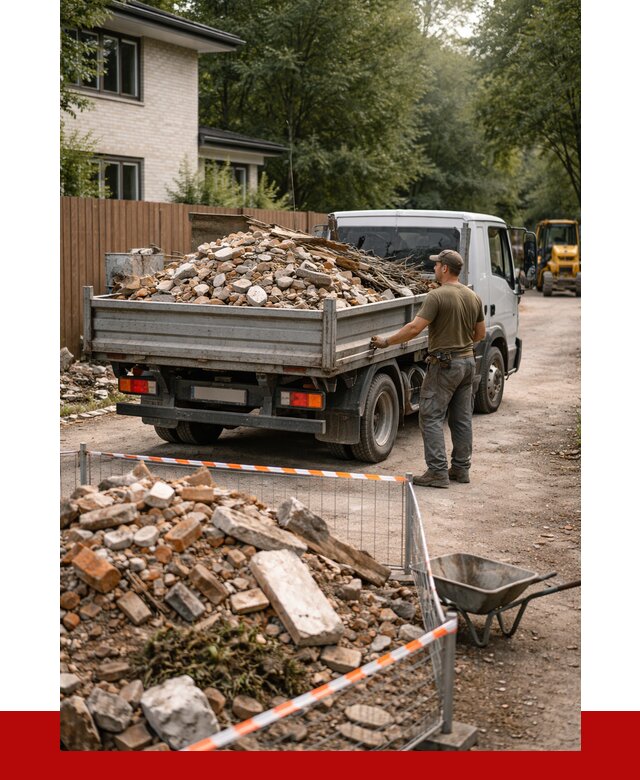 Вывоз строительного мусора с погрузкой в Анжеро-Судженске от 7693 р | ПРОНЕРУДНжр