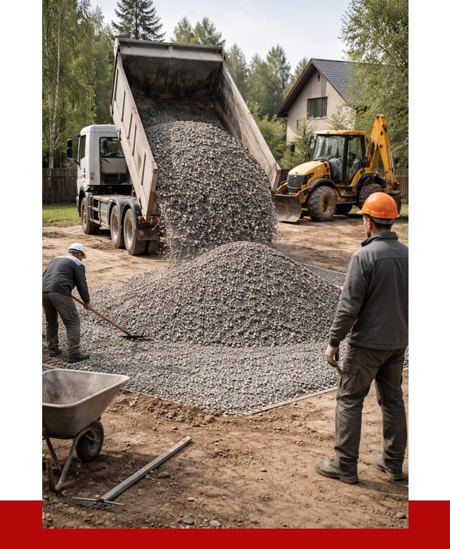 Отсыпка участка щебнем в Анжеро-Судженске от 6667 р. ПРОНЕРУДНжр