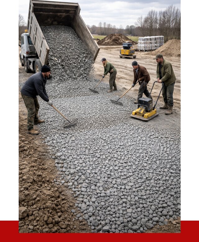 Устройство щебеночной подушки в Анжеро-Судженске от 4616 р. ПРОНЕРУДНжр